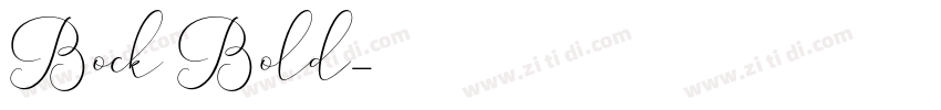 Bock Bold字体转换